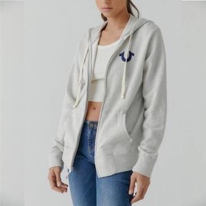 True Religion Classic Buddha World Tour Logo Zip Up Hoodie